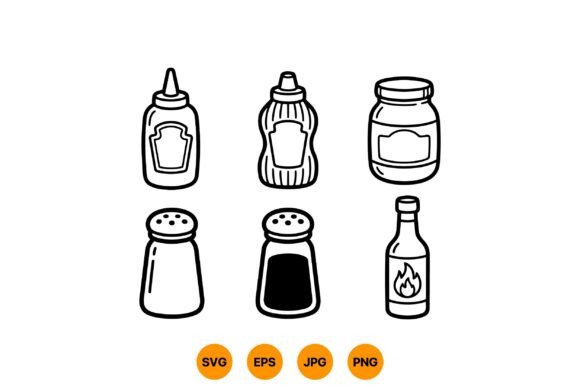 Condiment Bottle SVG Icons: A Designer’s Stitch Review
