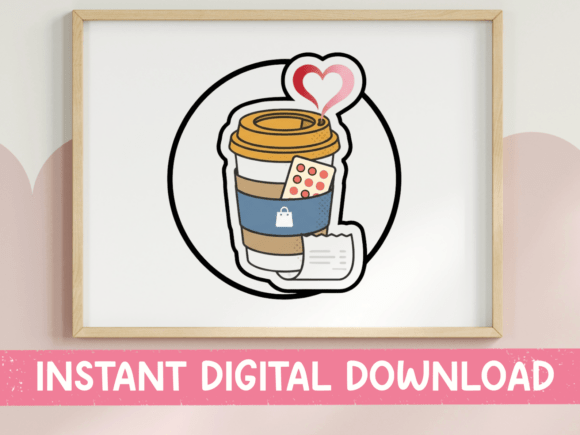 Cute Coffee Cup Sticker with Heart: A Designer’s Review