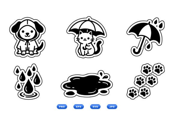 Rainy Day Pet Sticker SVGs: A Designer’s Review
