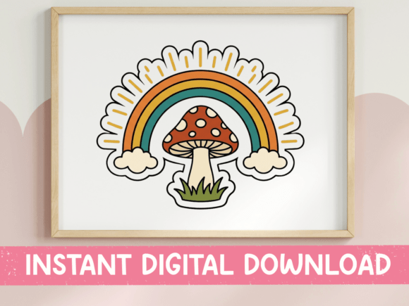 Retro Rainbow Mushroom Sticker: A Designer’s Review