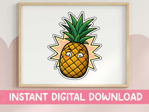 Review: Cute Kawaii Pineapple Sticker Design