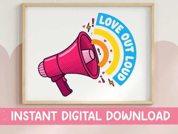 Review: Love out Loud Megaphone Pride Sticker