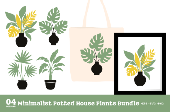 Review: Minimalist Potted House Plants SVG Set