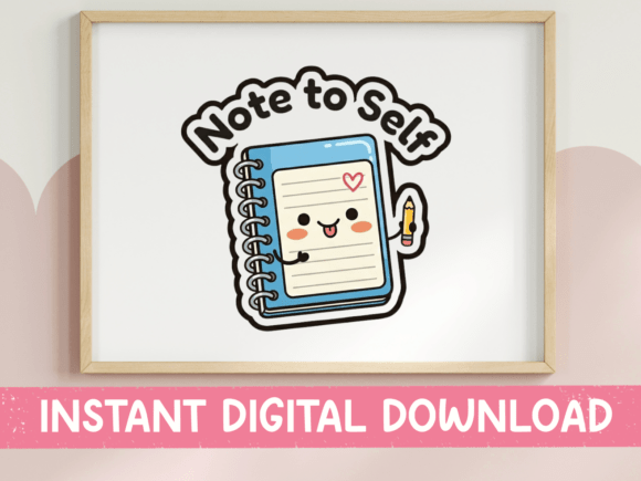 Review: Note to Self Kawaii Notebook Sticker for Embroidery