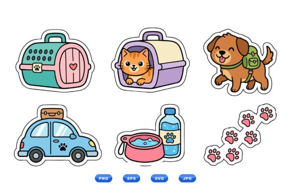 Review: Pet Travel Sticker Clipart for Embroidery