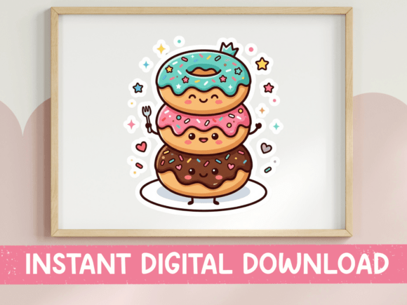 Review: Stacked Donut Tower Kawaii SVG PNG for Embroidery