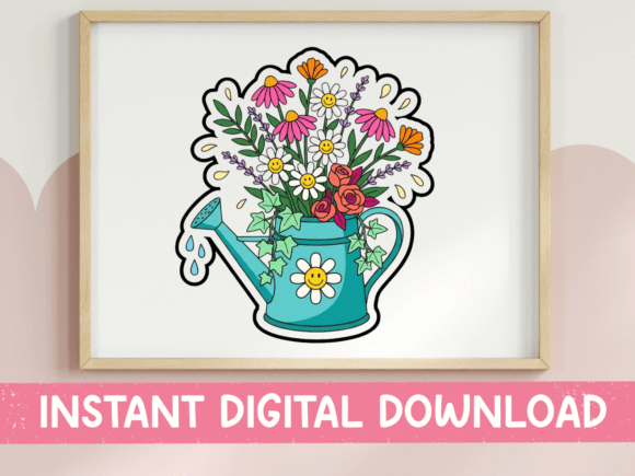 Review: Wildflower Watering Can Sticker for Embroidery
