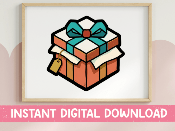 Review: Wrapped Gift Box Bow Sticker Design