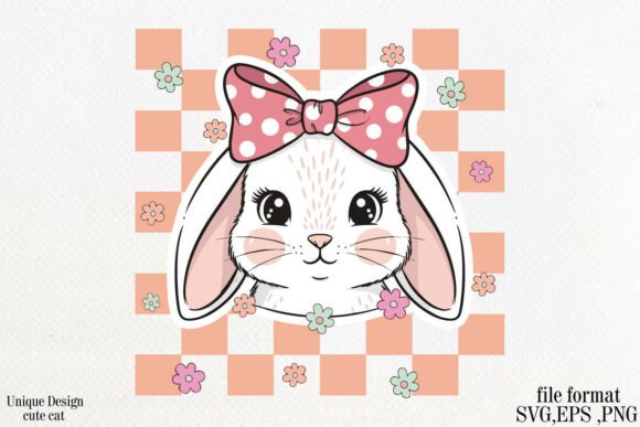Reviewing the Cute Bunny with Pink Easter SVG PNG