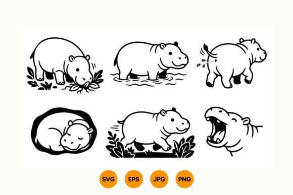 Reviewing the Cute Hippo SVG Clipart Pack for Embroidery