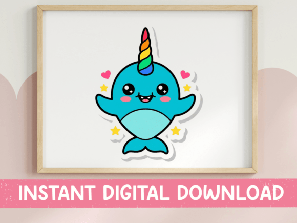 Reviewing the Happy Dancing Kawaii Narwhal Sticker Design