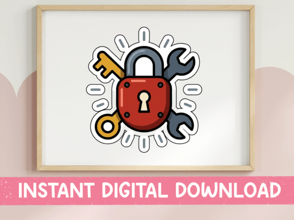 Reviewing the Lock Key Wrench Steampunk Sticker Design