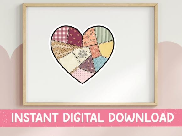 Reviewing the Patchwork Quilt Heart Sticker Design