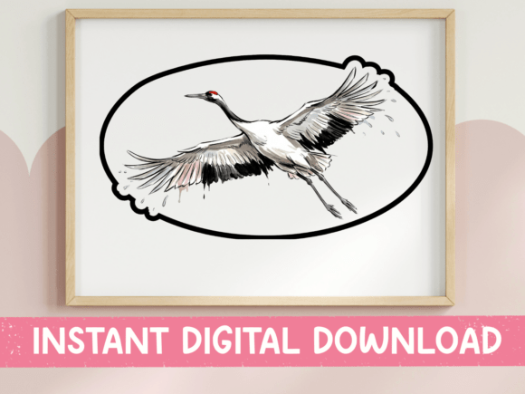 Sandhill Crane in Flight Oval Sticker Review