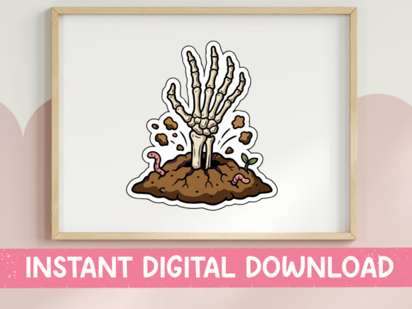 Skeleton Hand Rising Dirt Sticker: A Designer’s Review